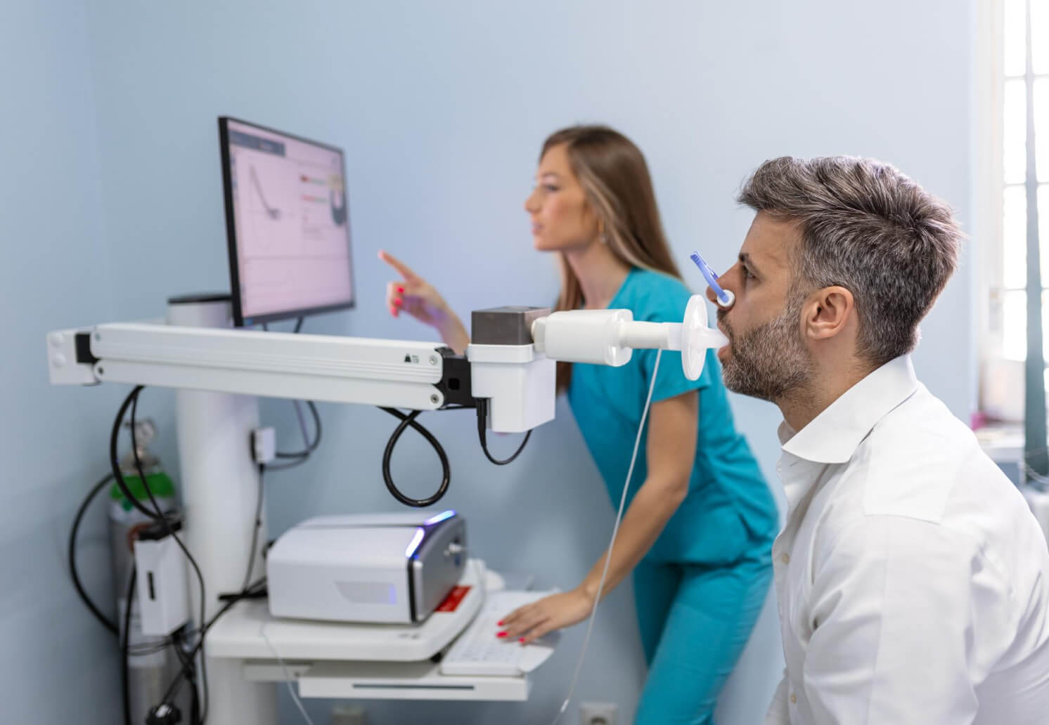 Prova de função pulmonar completa (Espirometria) - Biocárdios